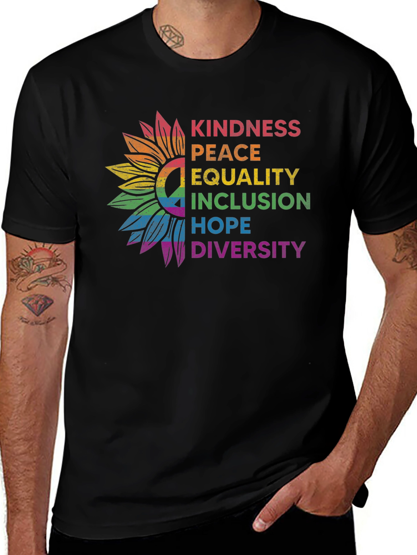 Kindness Peace Equality Graphic Tee