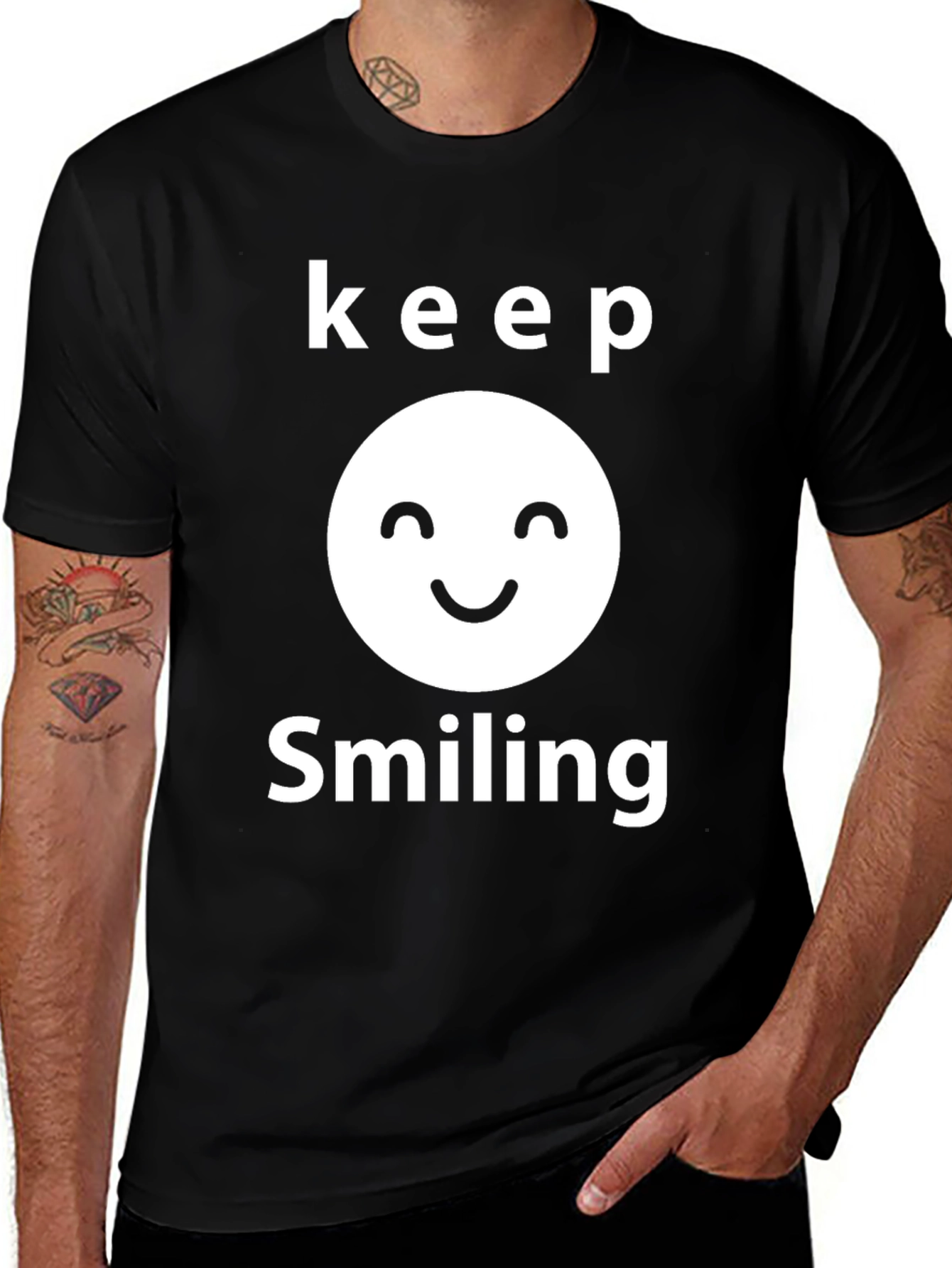 Keep Smiling Graphic T-Shirt - Positive Vibes