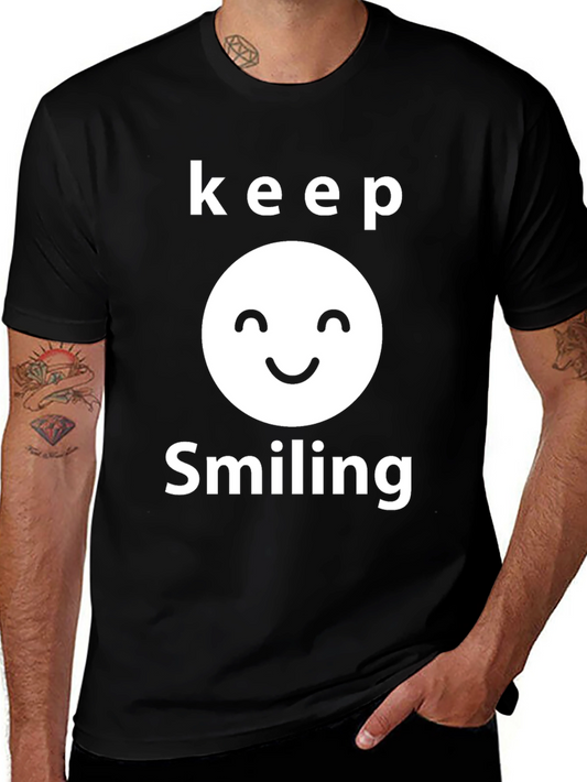 Keep Smiling Graphic T-Shirt - Positive Vibes