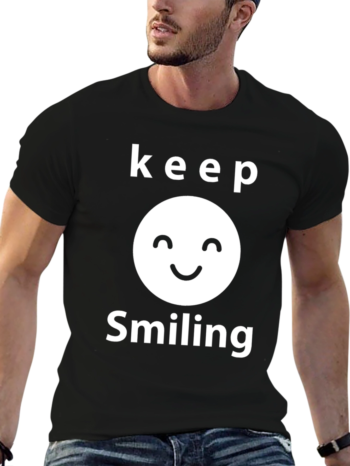Keep Smiling Graphic T-Shirt - Positive Vibes
