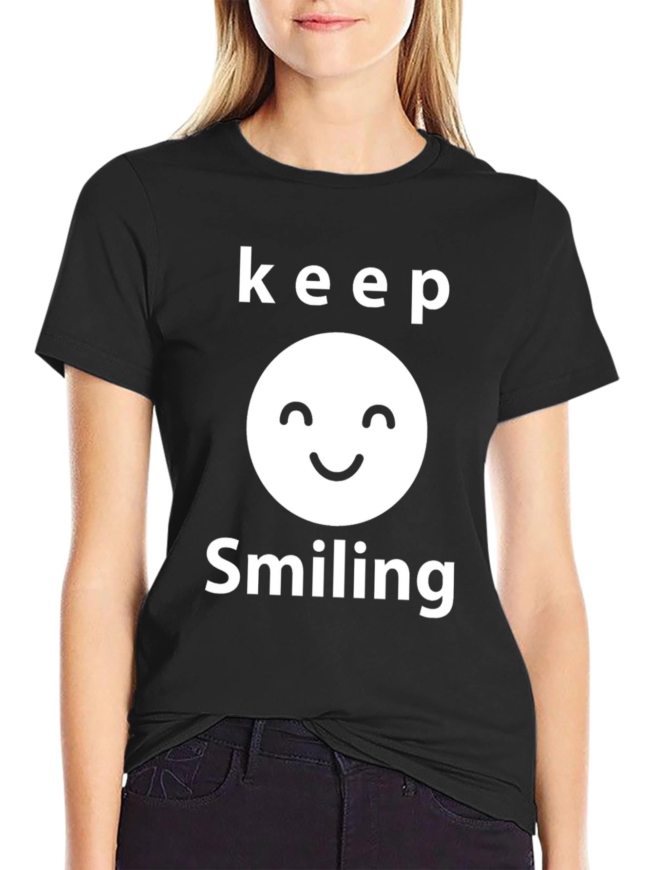 Keep Smiling Graphic T-Shirt - Positive Vibes