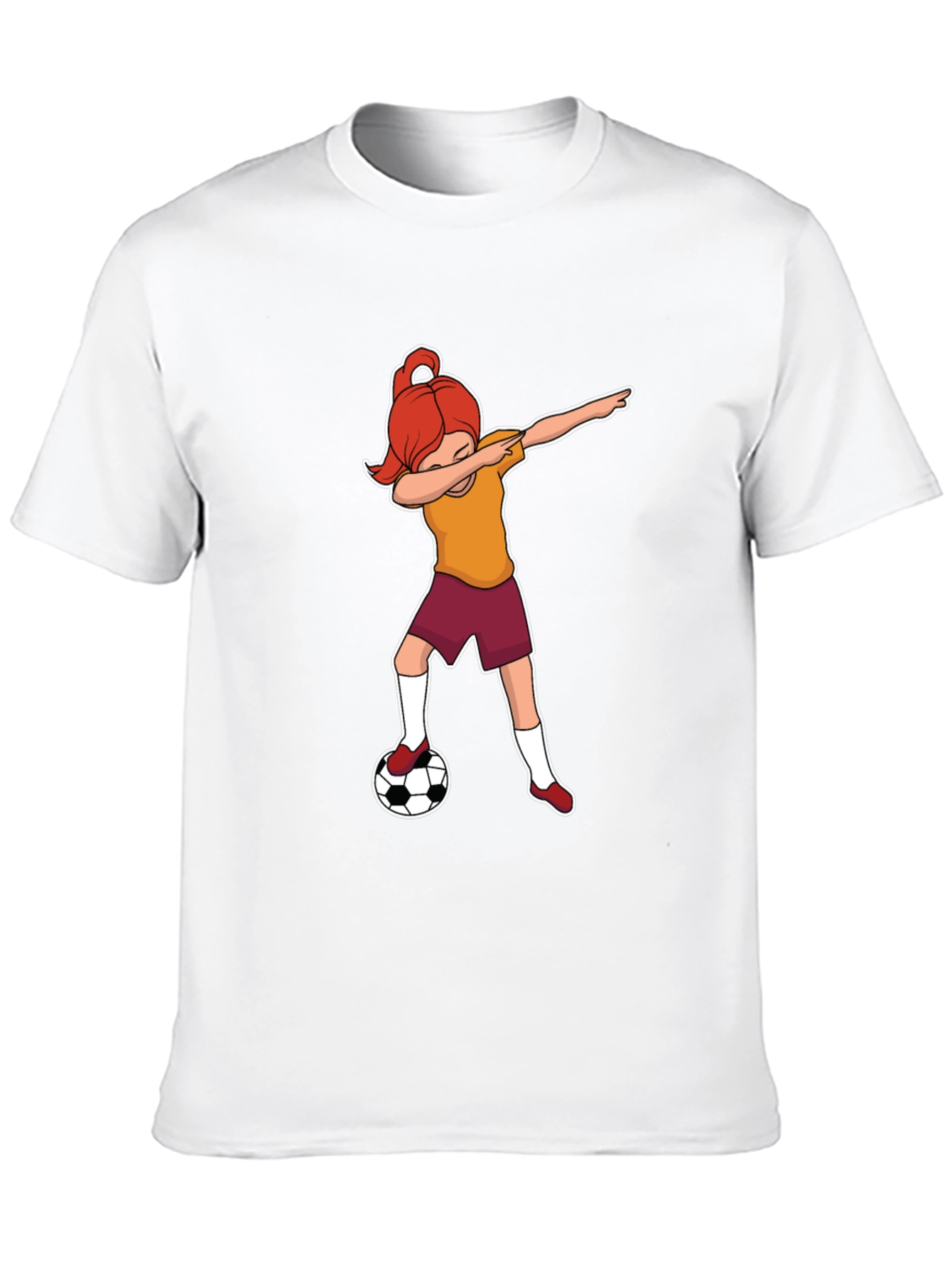 Soccer Dabbing Girl Graphic T-Shirt