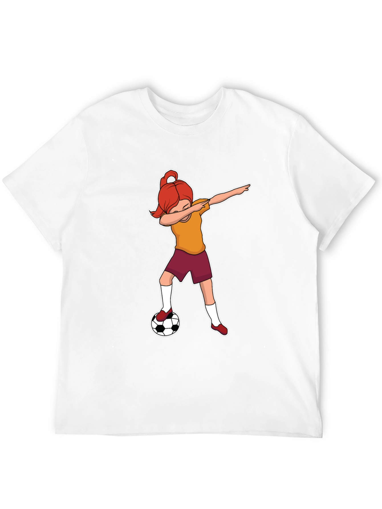 Soccer Dabbing Girl Graphic T-Shirt