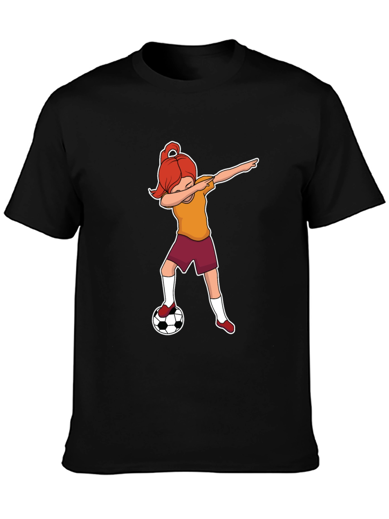 Soccer Dabbing Girl Graphic T-Shirt