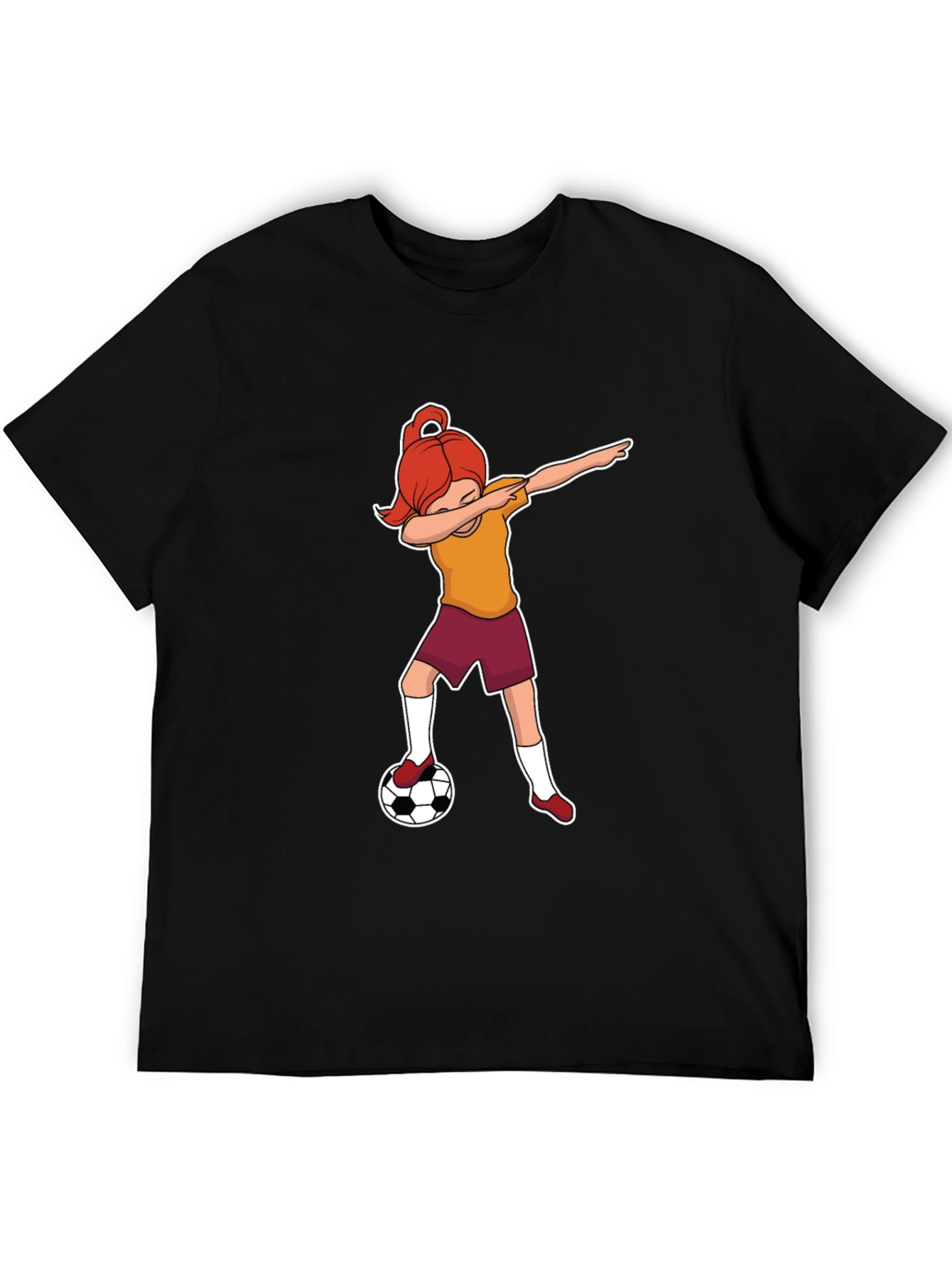 Soccer Dabbing Girl Graphic T-Shirt