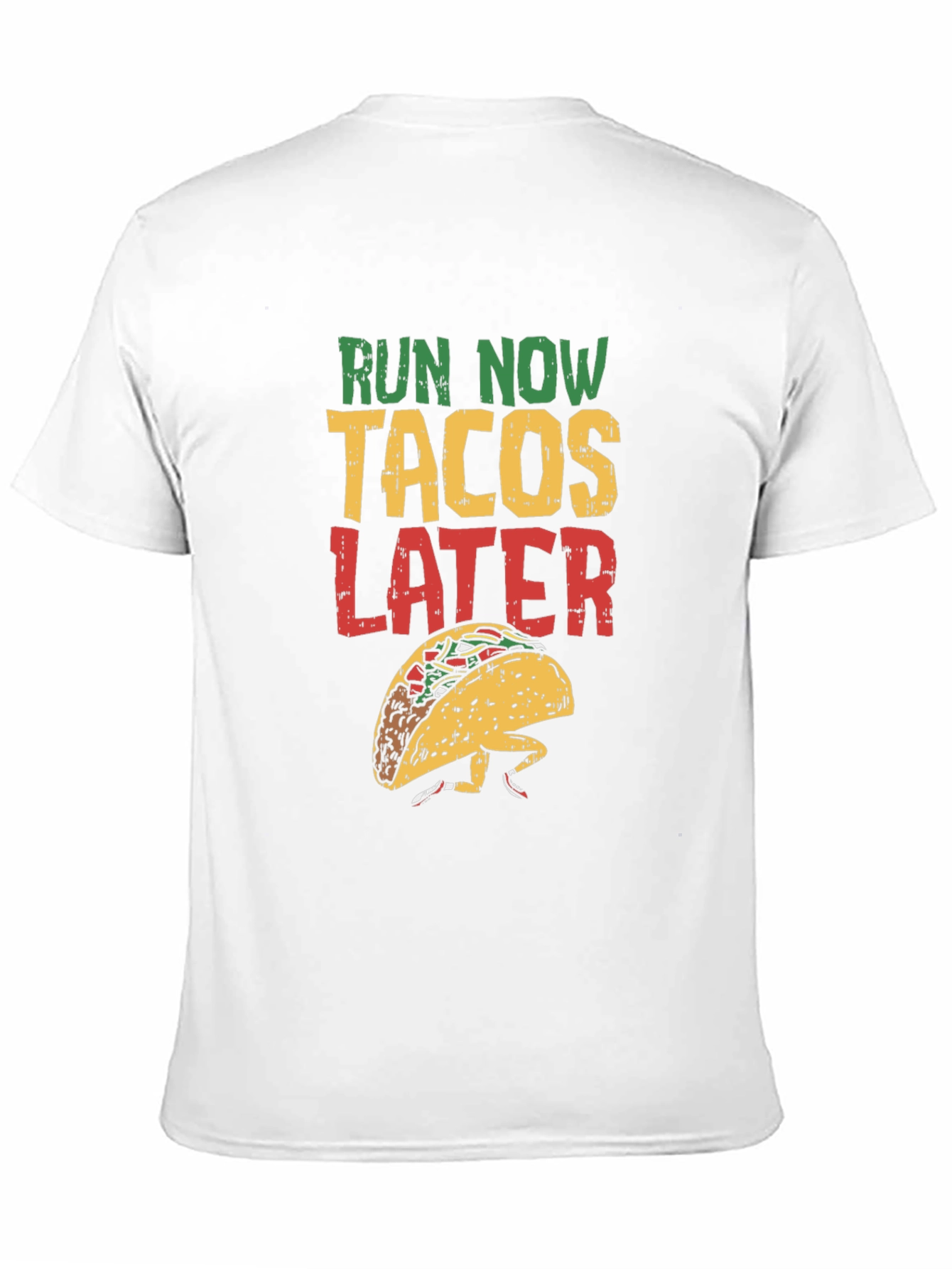 Run Now Tacos Later Graphic Tee - Black