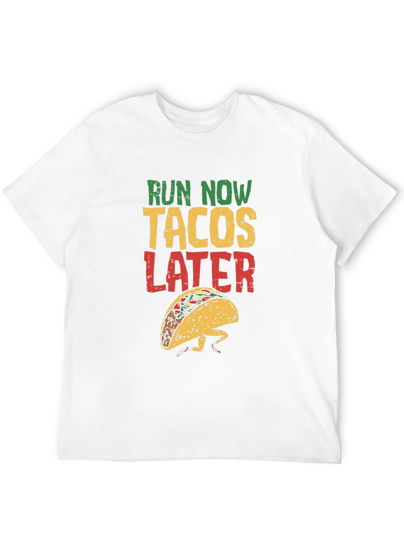 Run Now Tacos Later Graphic Tee - Black