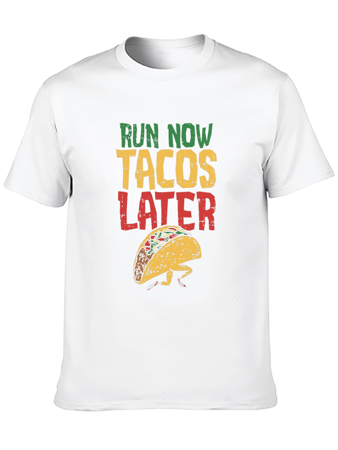 Run Now Tacos Later Graphic Tee - Black