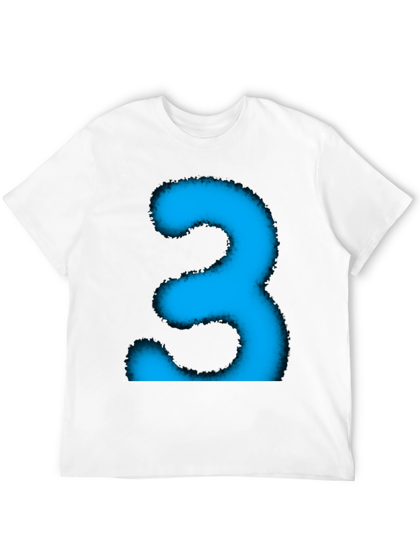 Cool Blue Number Three Graphic Tee