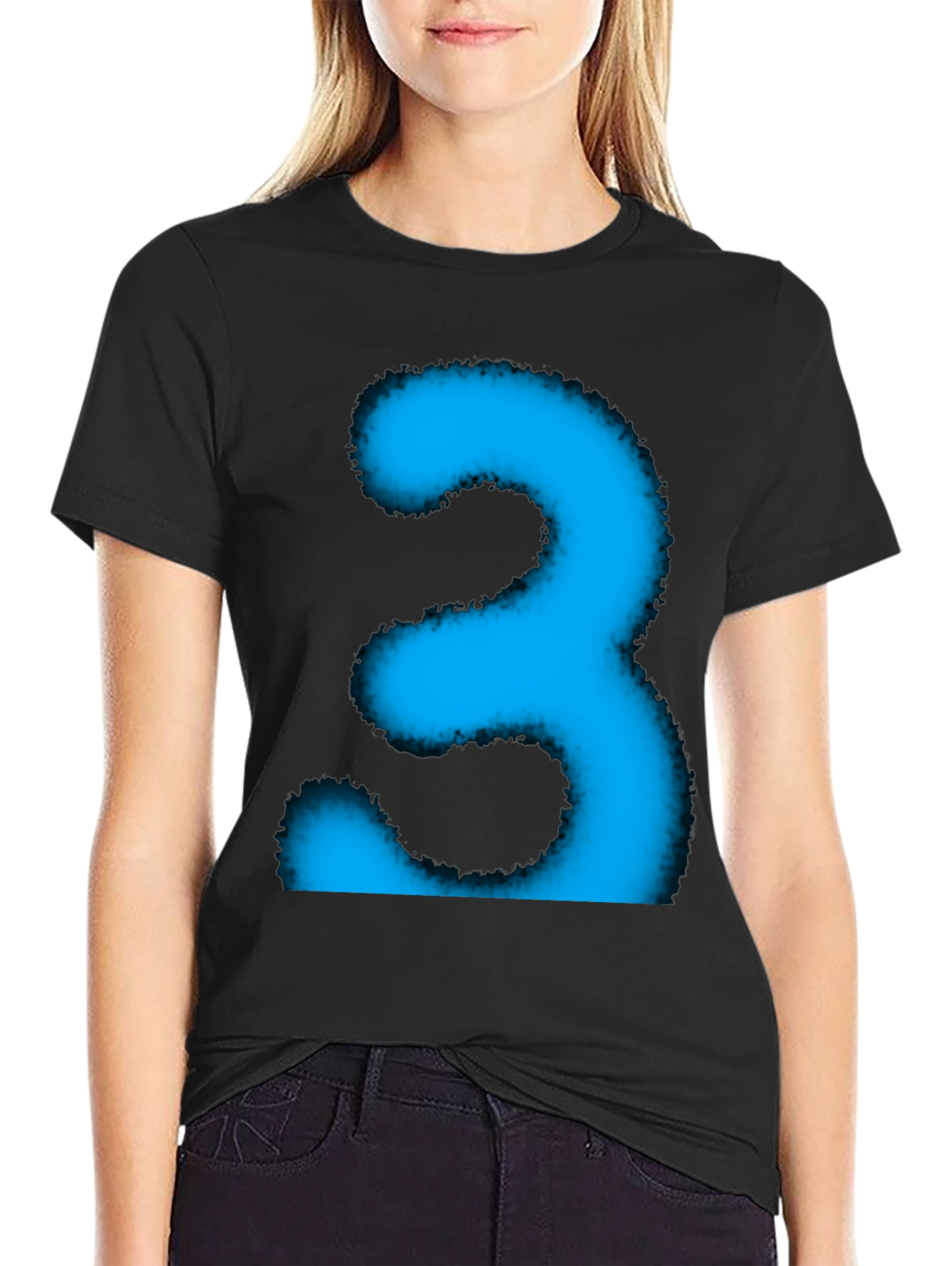 Cool Blue Number Three Graphic Tee