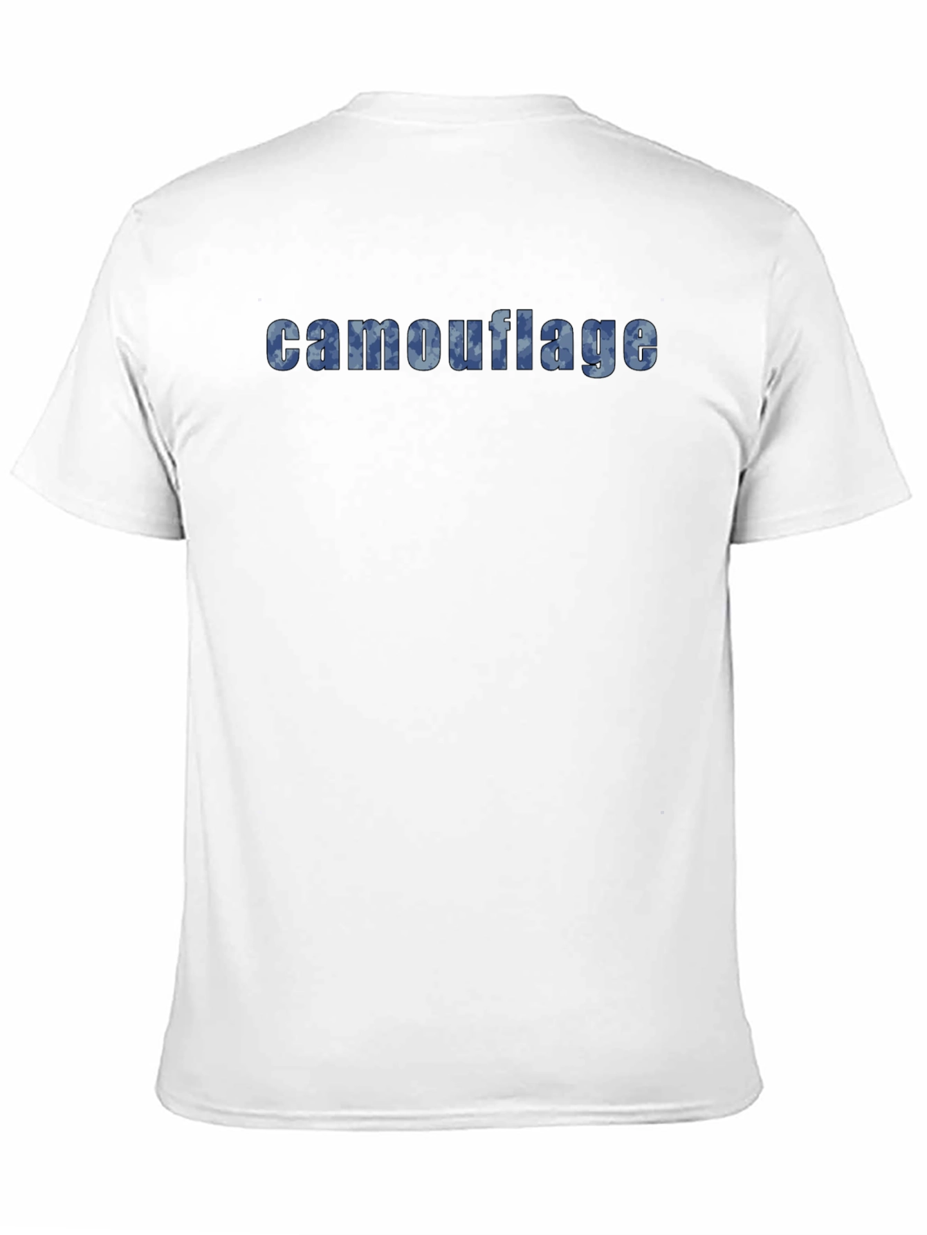 Camouflage Print Black Crew Neck T-Shirt