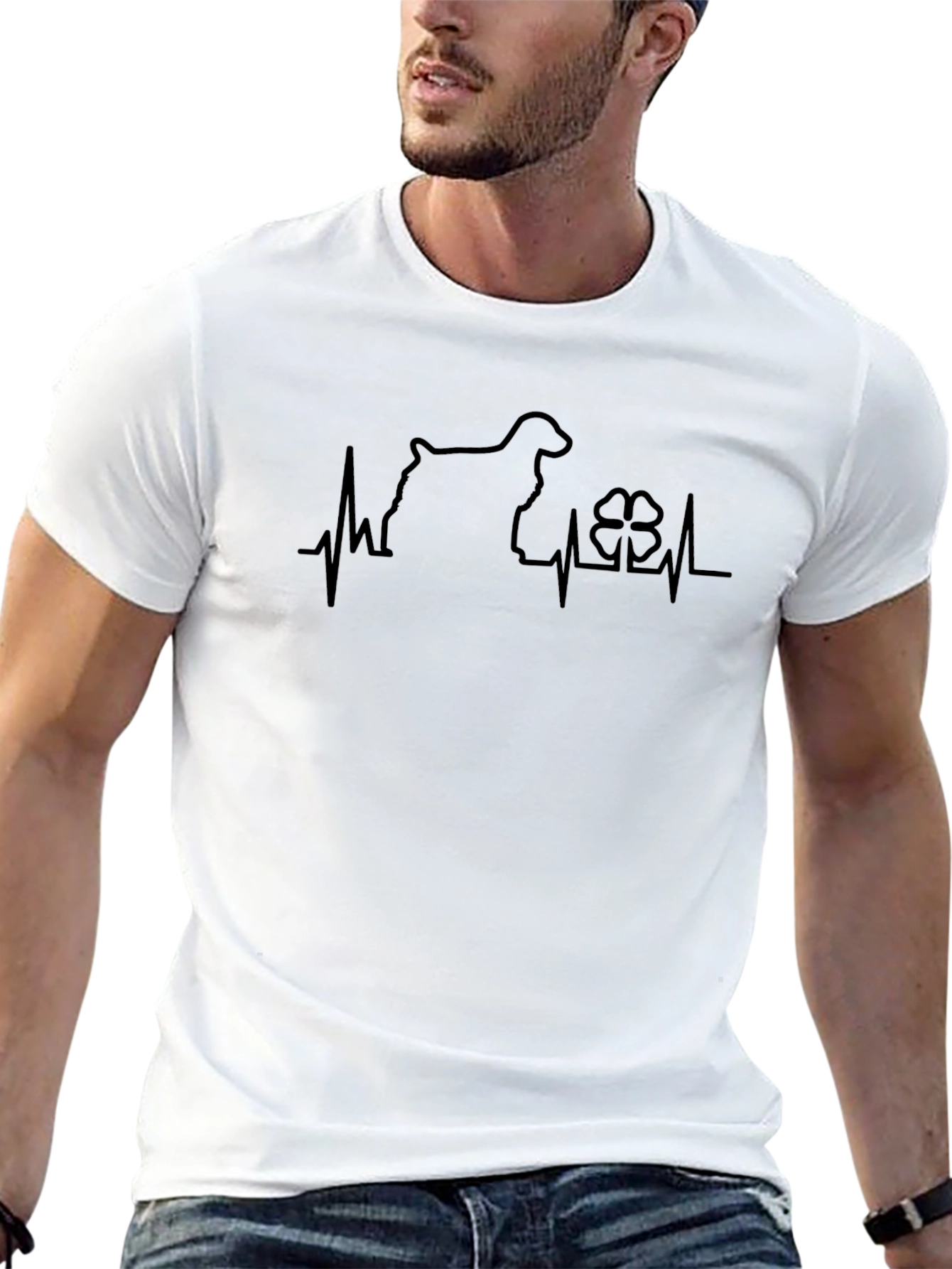 Irish Setter Heartbeat T-Shirt Clover