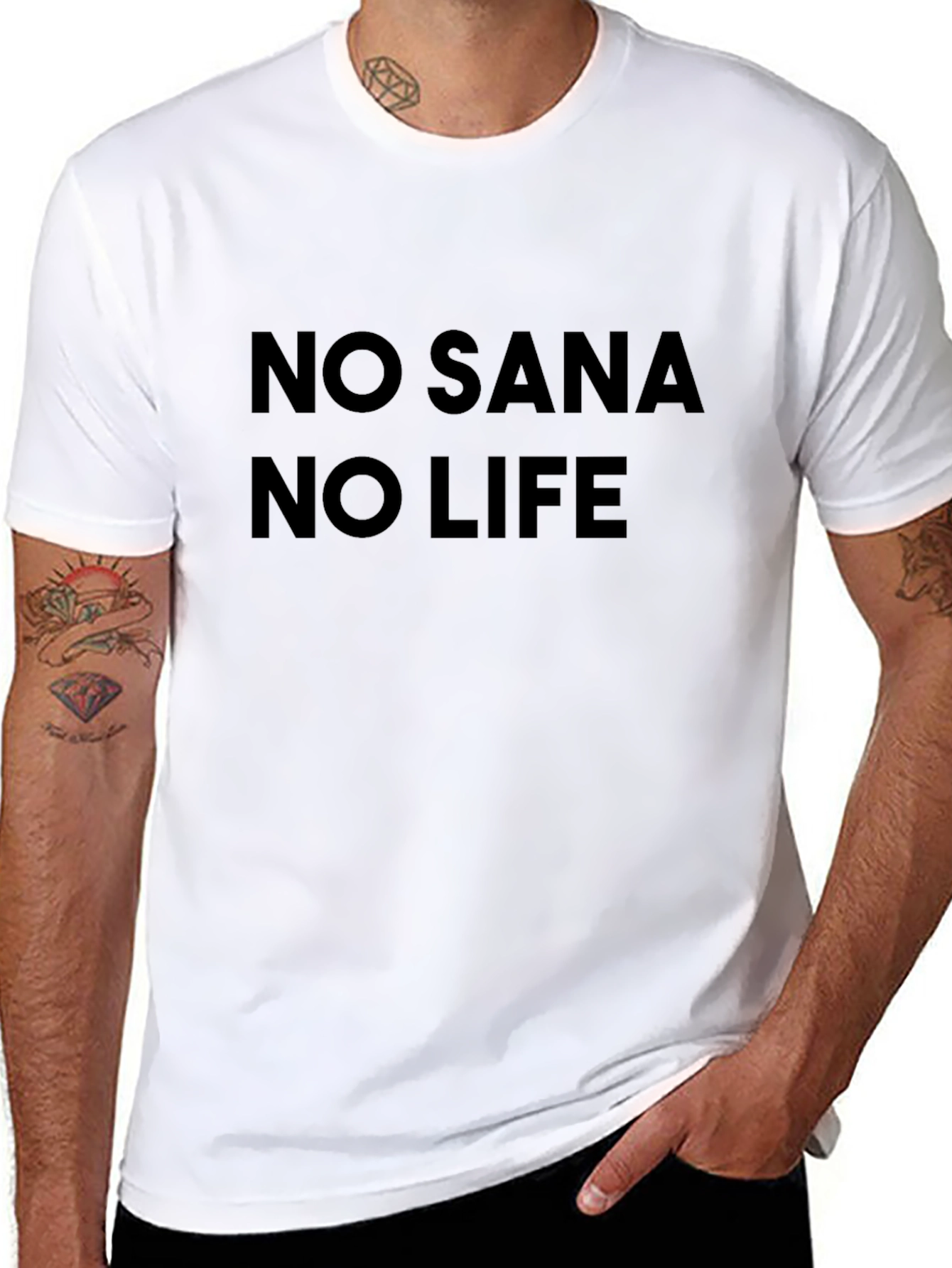 No Sana No Life Black T-Shirt
