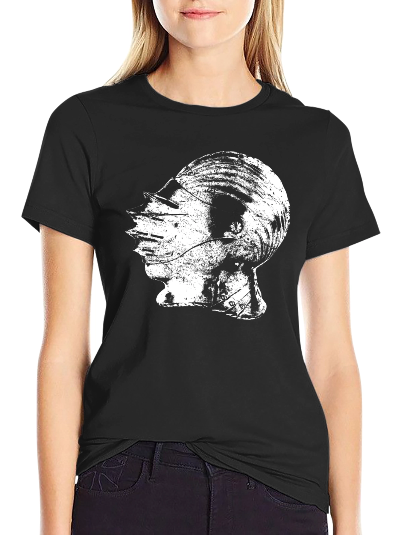 Abstract Graphic Tee - Artistic Black T-Shirt