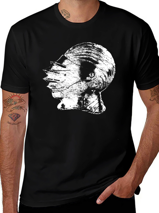 Abstract Graphic Tee - Artistic Black T-Shirt