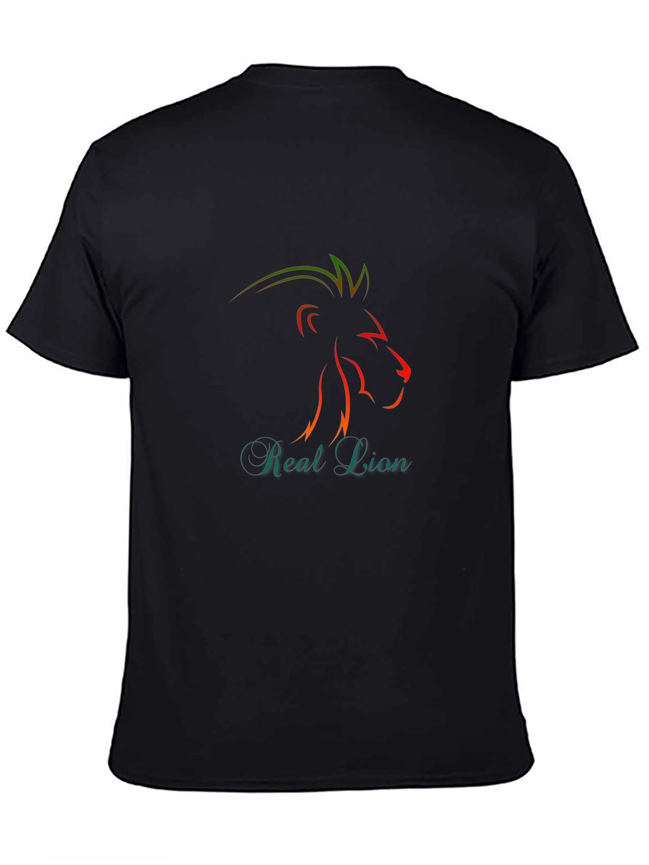 Stylish Black T-Shirt with Lion Graphic