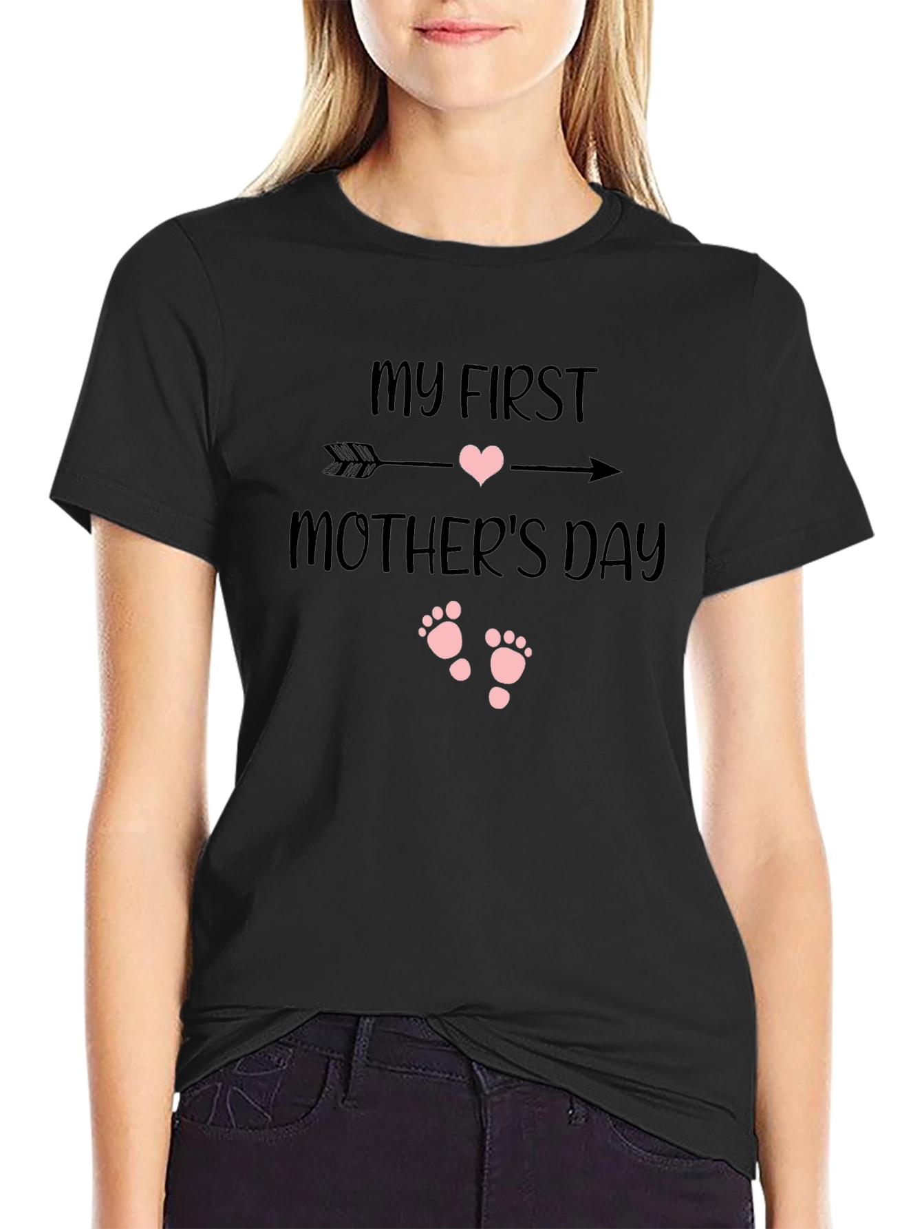My First Mothers Day Black T-Shirt