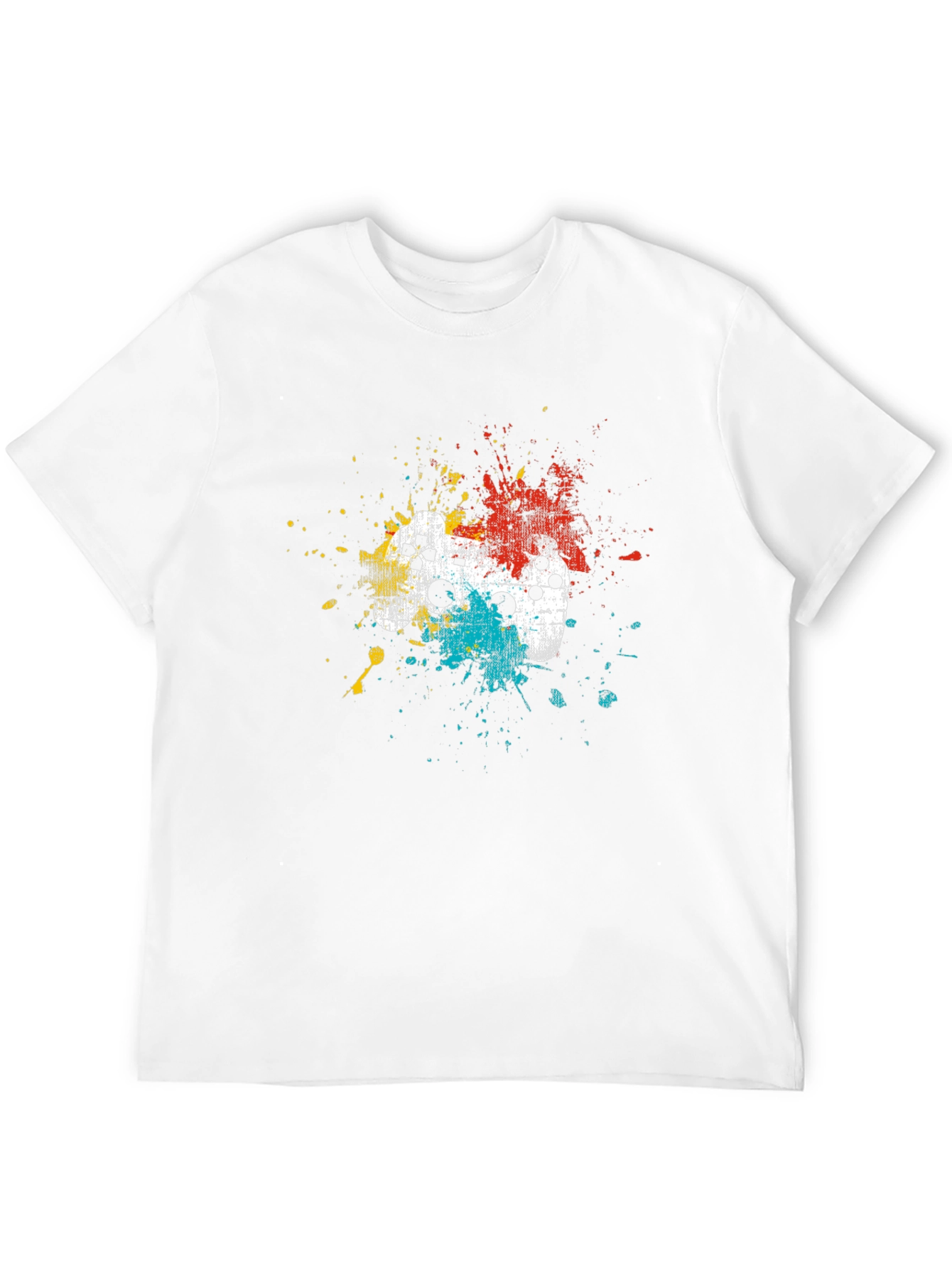 Gamer Controller Splatter Graphic T-Shirt - Black