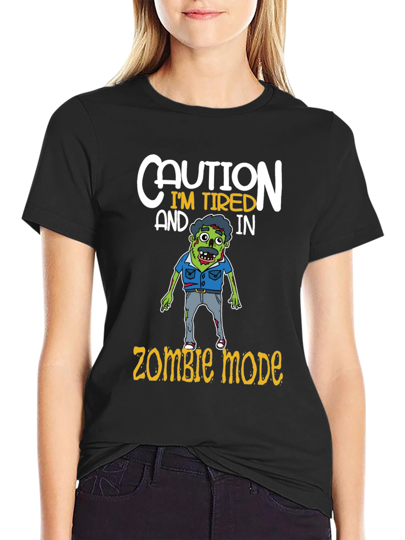 Caution Im Tired Zombie Mode T-Shirt