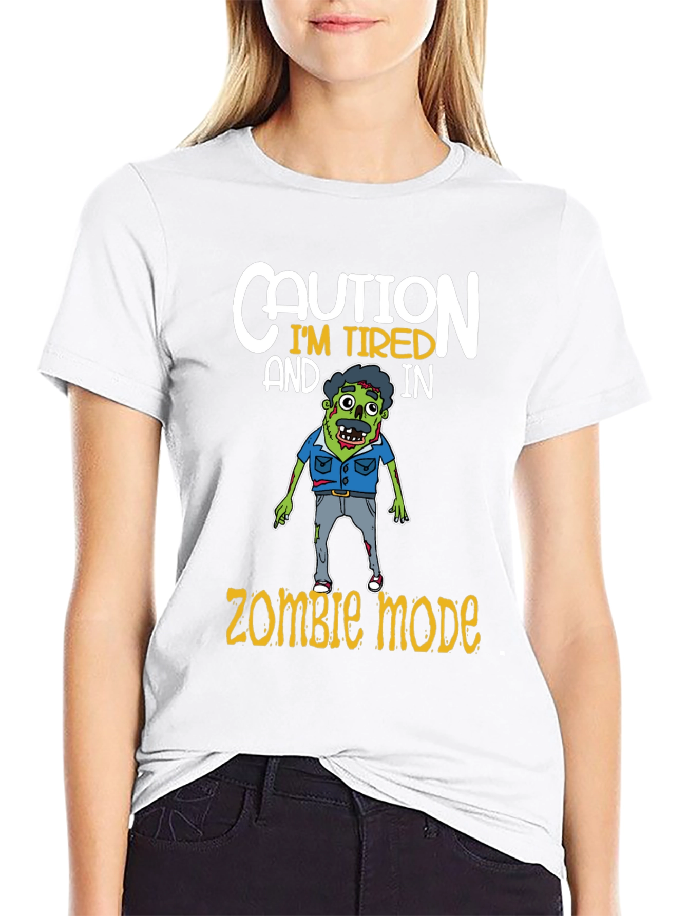 Caution Im Tired Zombie Mode T-Shirt