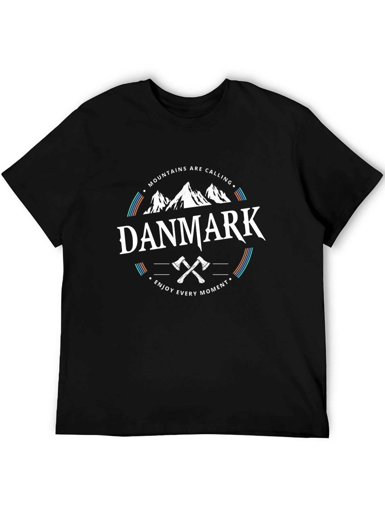 Danmark Mountains Graphic T-Shirt - Enjoy Every Moment