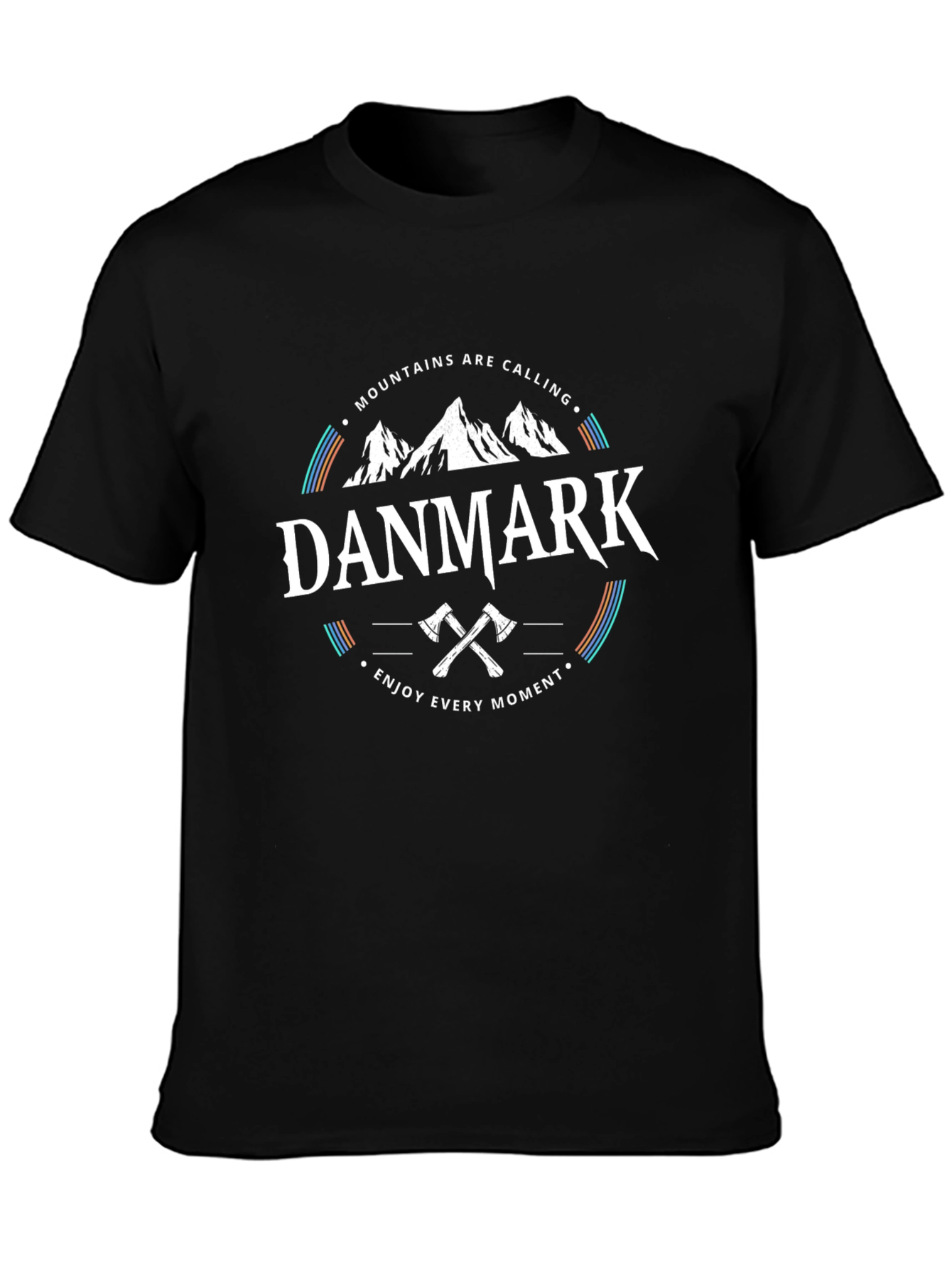 Danmark Mountains Graphic T-Shirt - Enjoy Every Moment