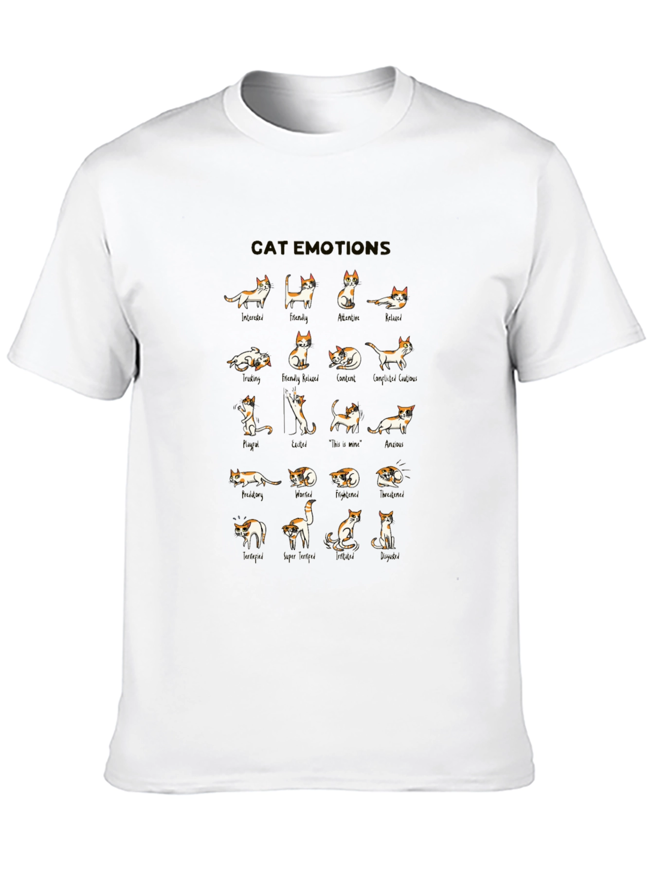 Cat Emotions Graphic T-Shirt - Express Yourself!