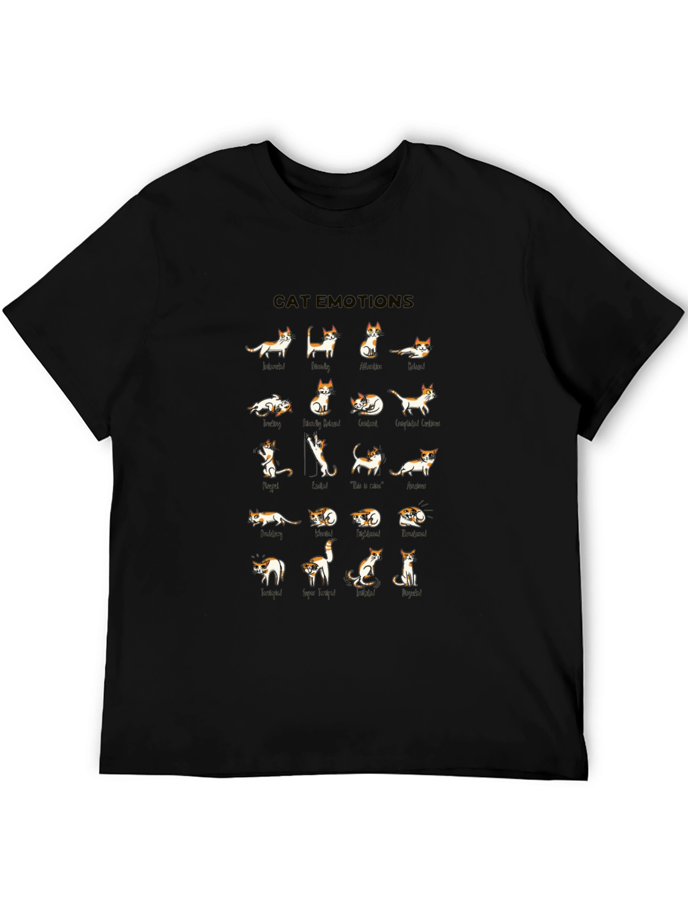 Cat Emotions Graphic T-Shirt - Express Yourself!
