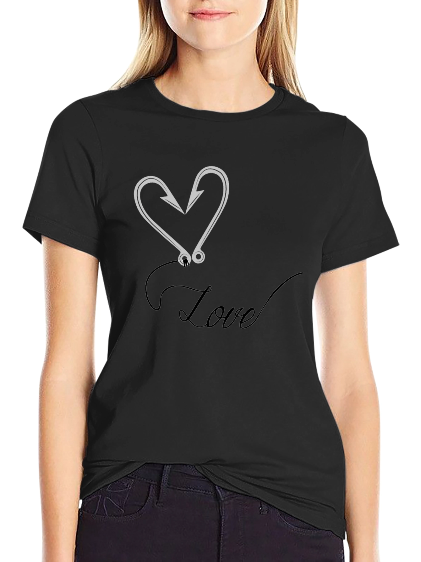 Love Fishing Hook Graphic Tee