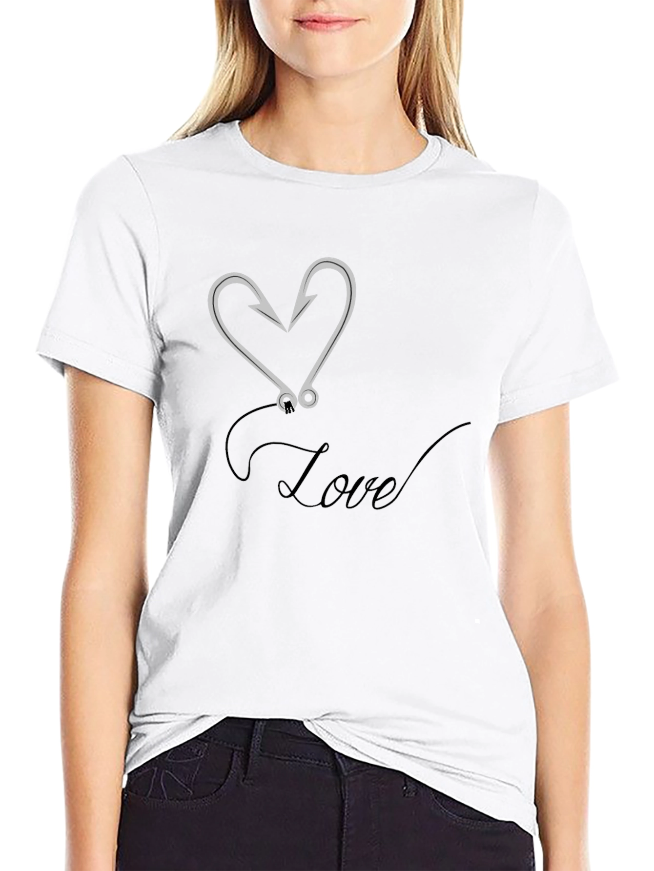 Love Fishing Hook Graphic Tee