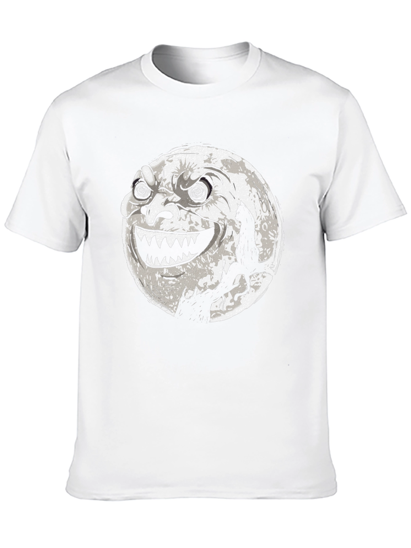 Spooky Moon Cat Graphic Tee - Halloween Shirt