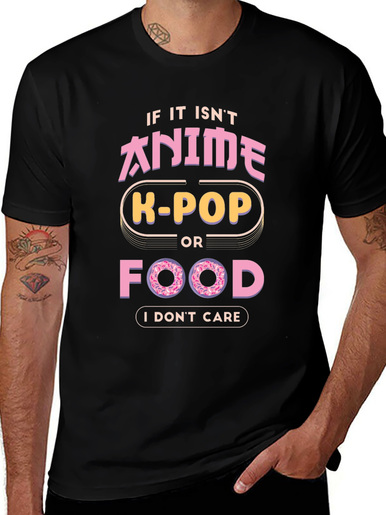 Anime K-Pop Food Graphic T-Shirt