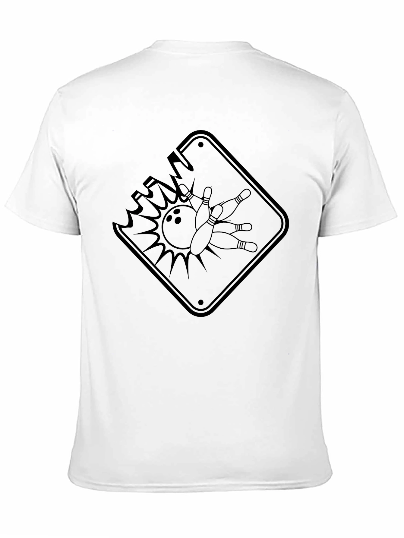 Bowling Strike Graphic Tee - Black