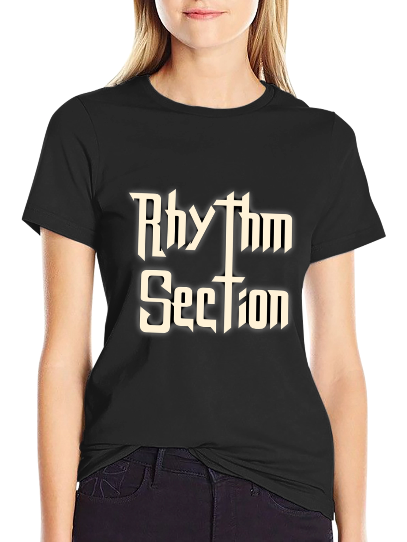 Rhythm Section Graphic Tee - Black Cotton Blend Shirt