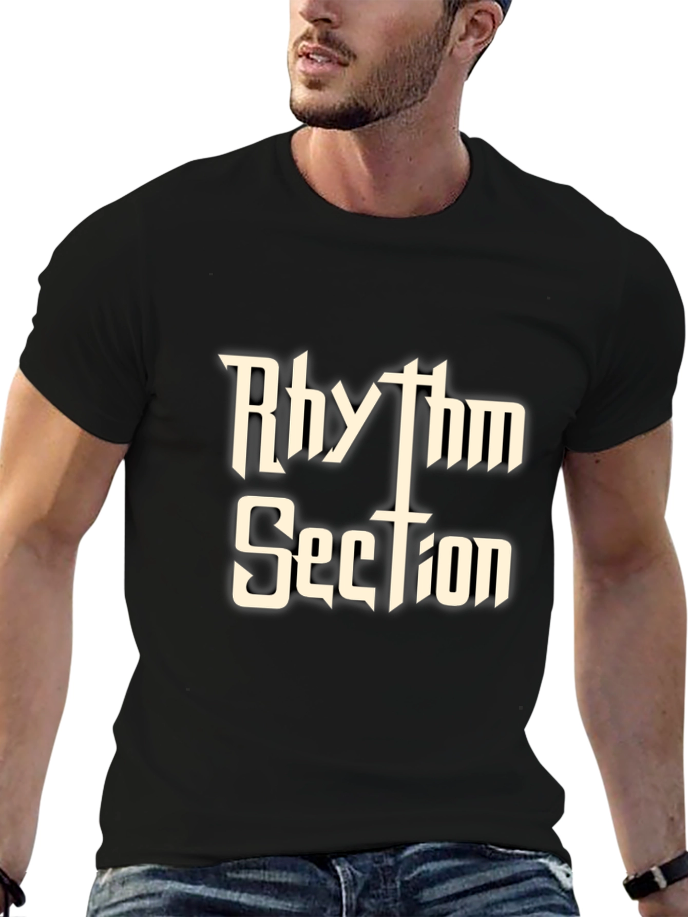 Rhythm Section Graphic Tee - Black Cotton Blend Shirt