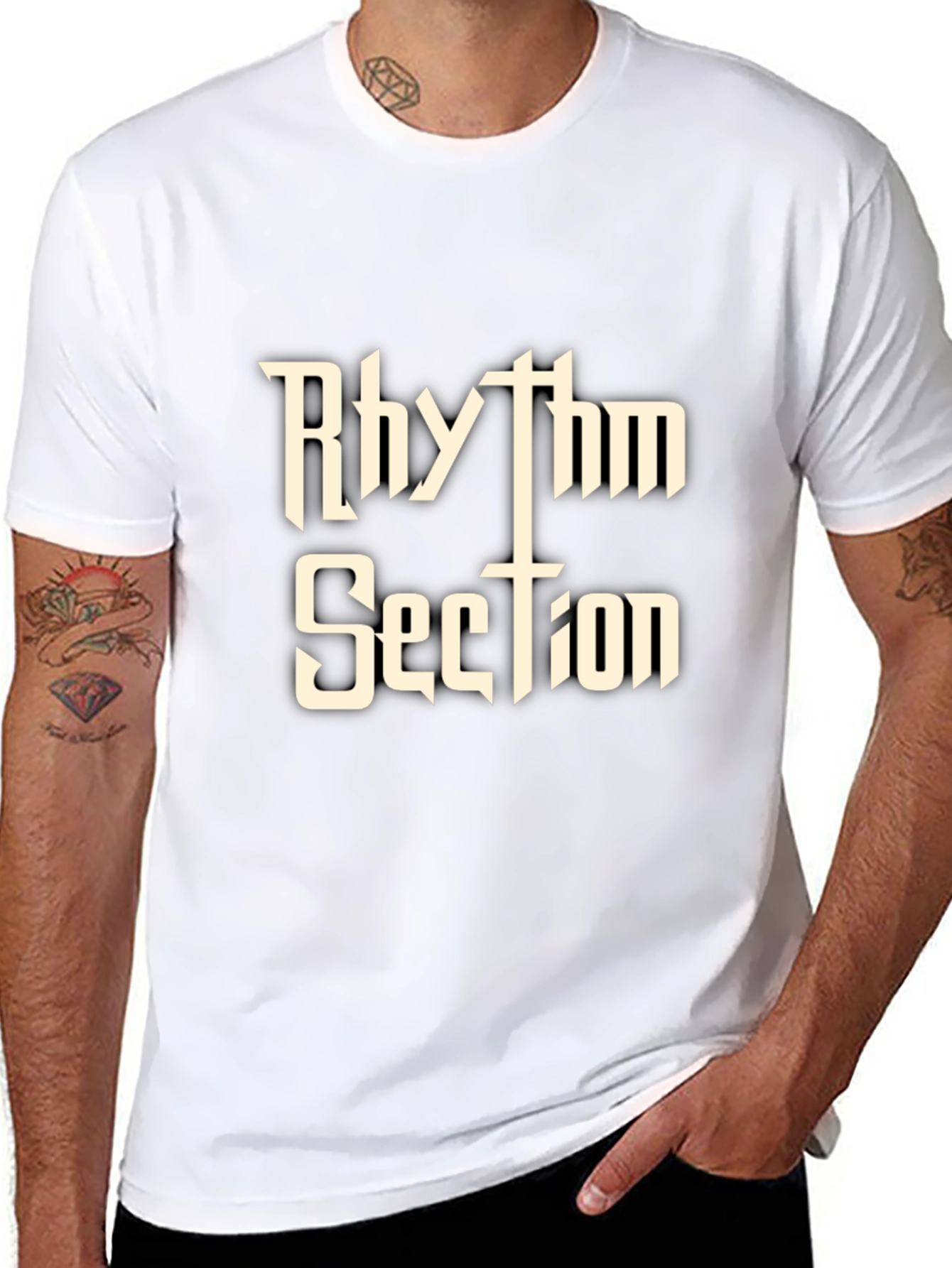 Rhythm Section Graphic Tee - Black Cotton Blend Shirt