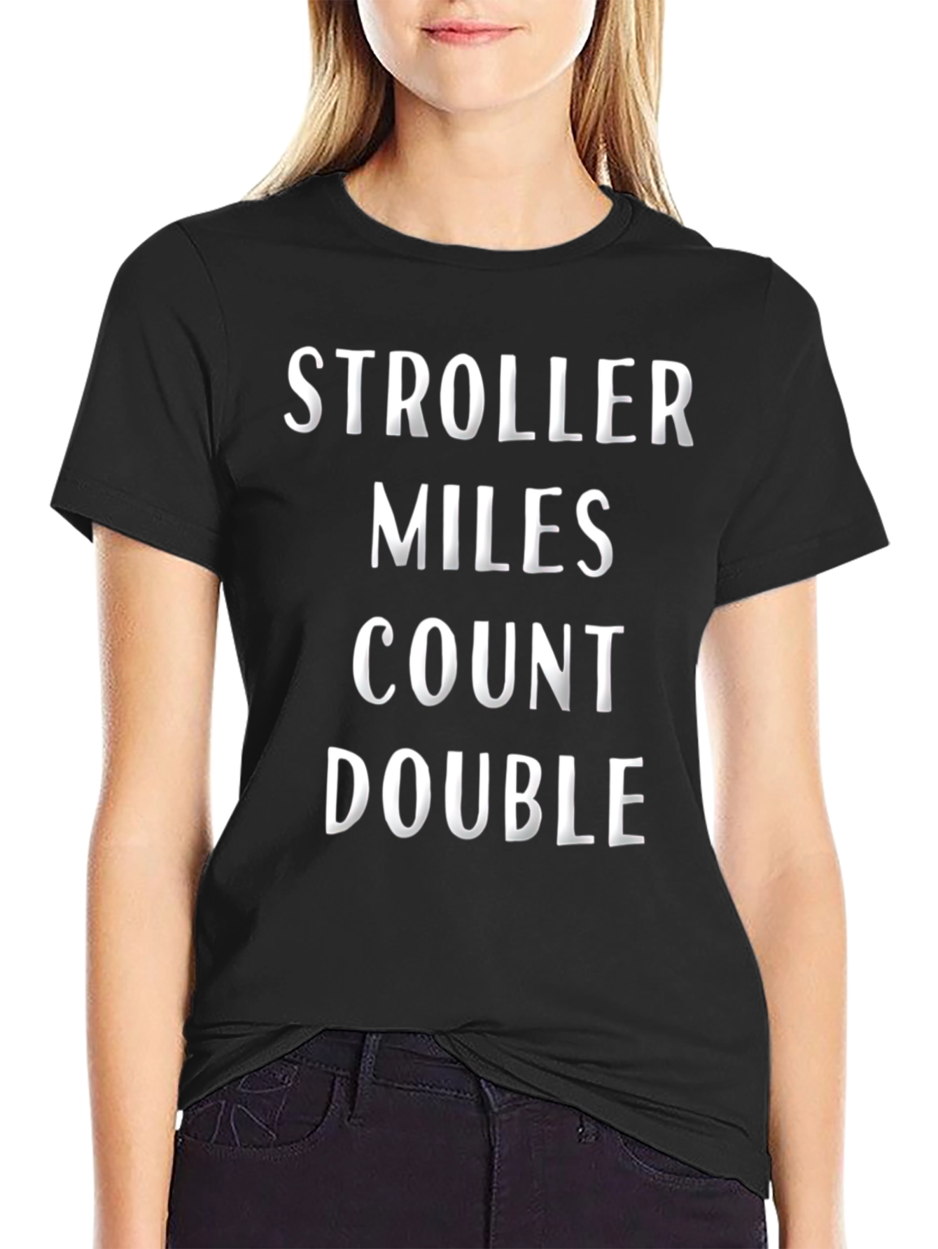 Stroller Miles Count Double T-Shirt