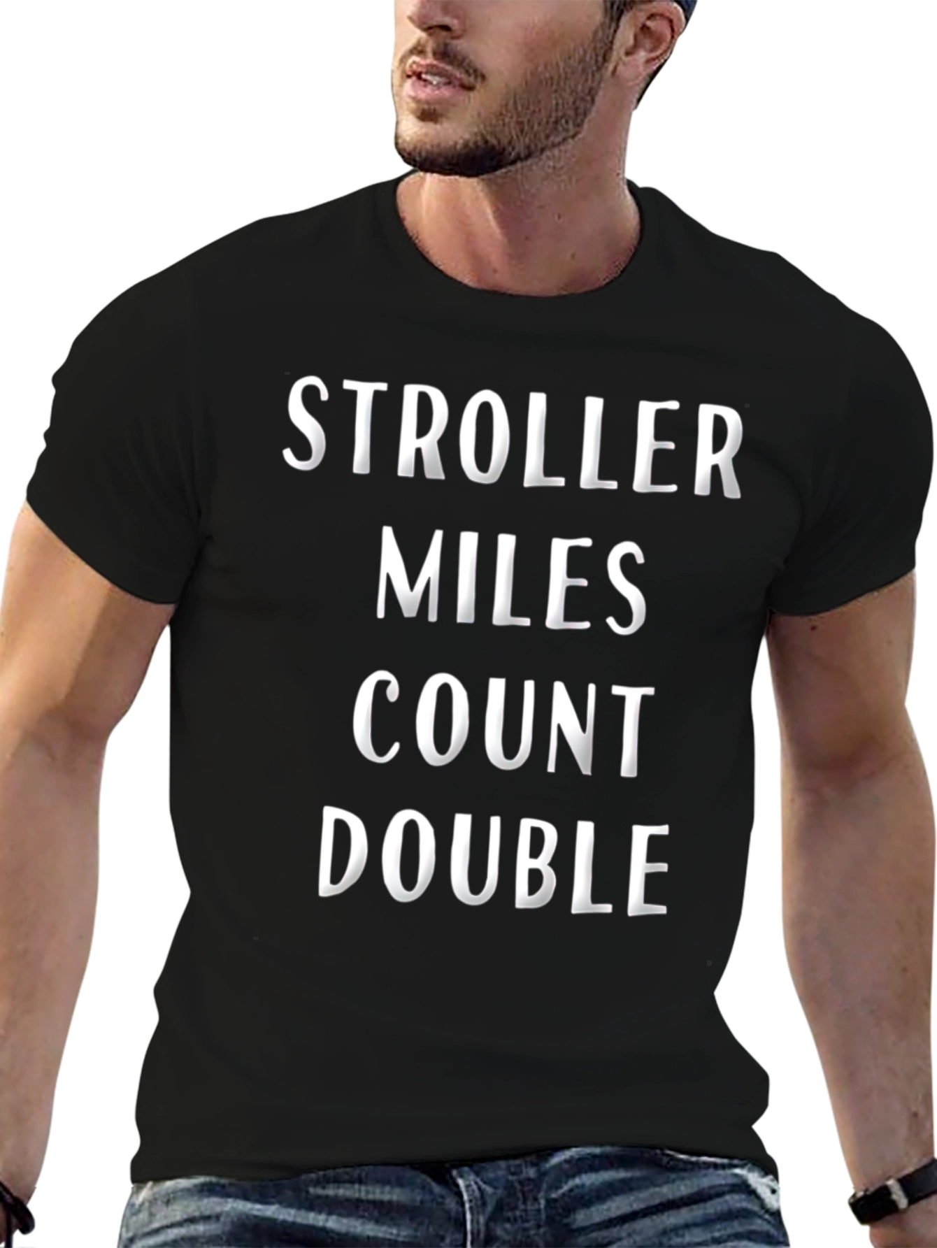 Stroller Miles Count Double T-Shirt