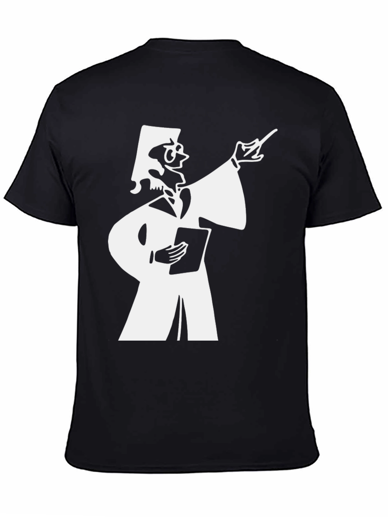 Funny Cartoon Teacher Black T-Shirt