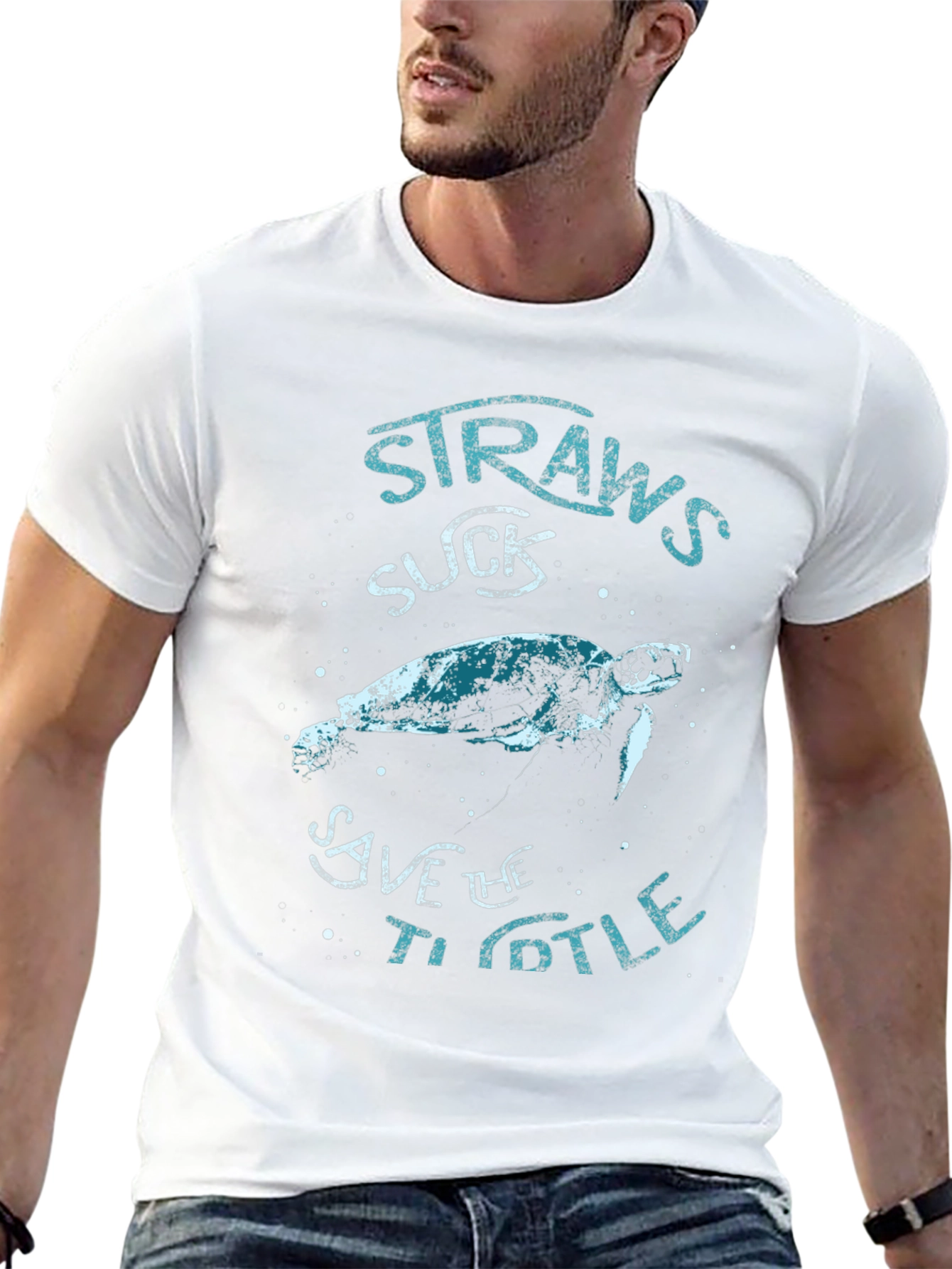 Straws Suck Save The Turtle T-Shirt