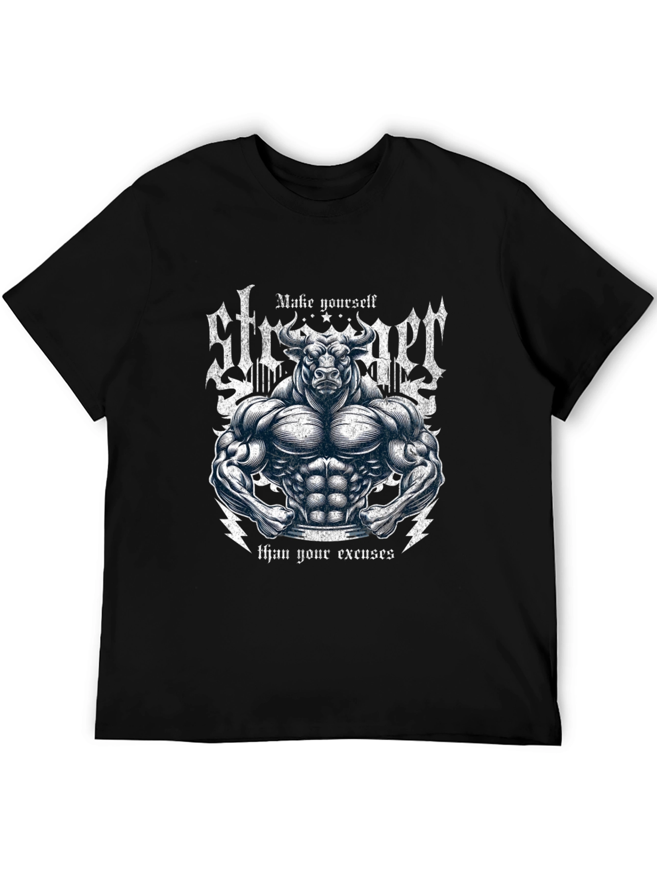 Stronger Than Excuses Graphic Tee - Black