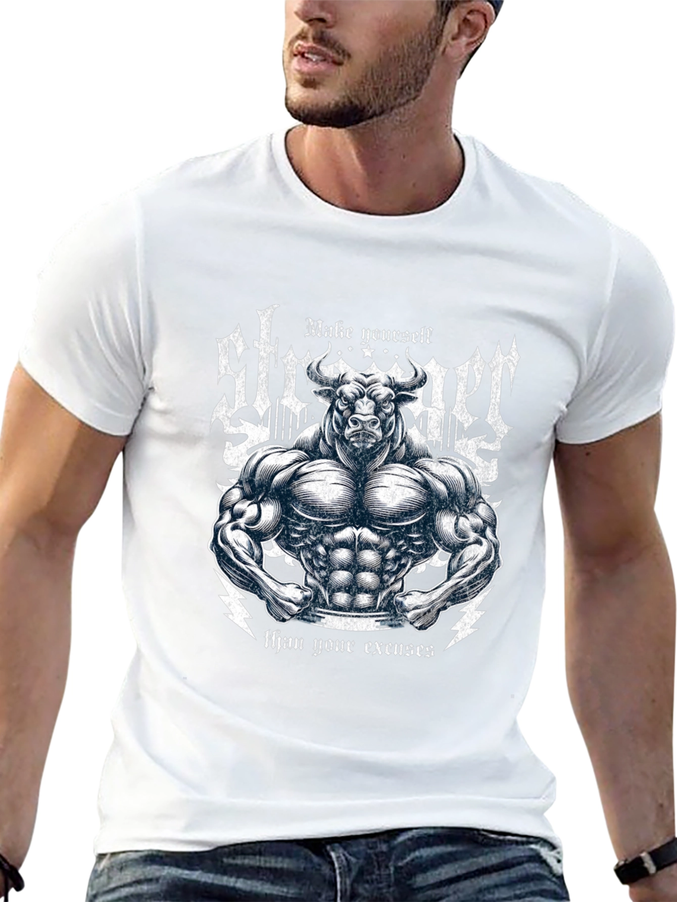 Stronger Than Excuses Graphic Tee - Black