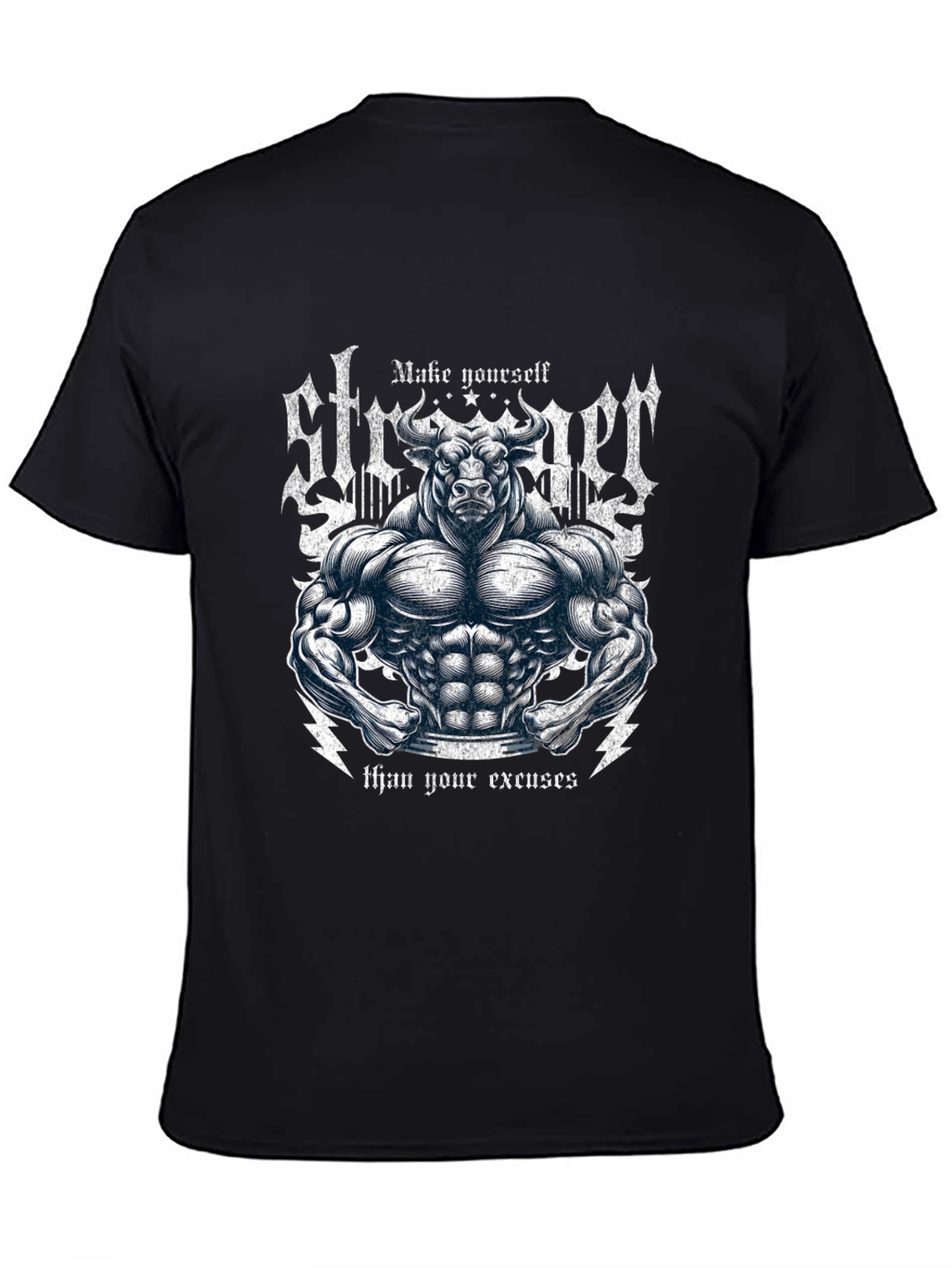 Stronger Than Excuses Graphic Tee - Black