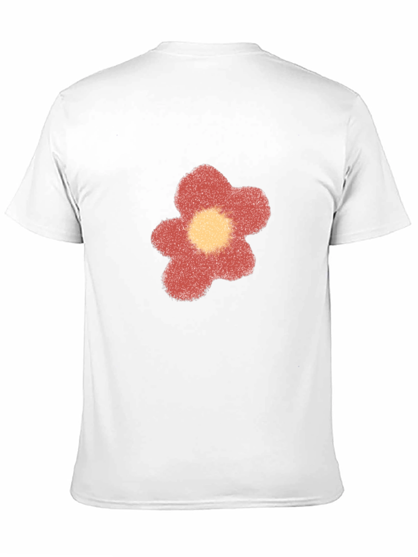 Black T-Shirt with a Flower Design