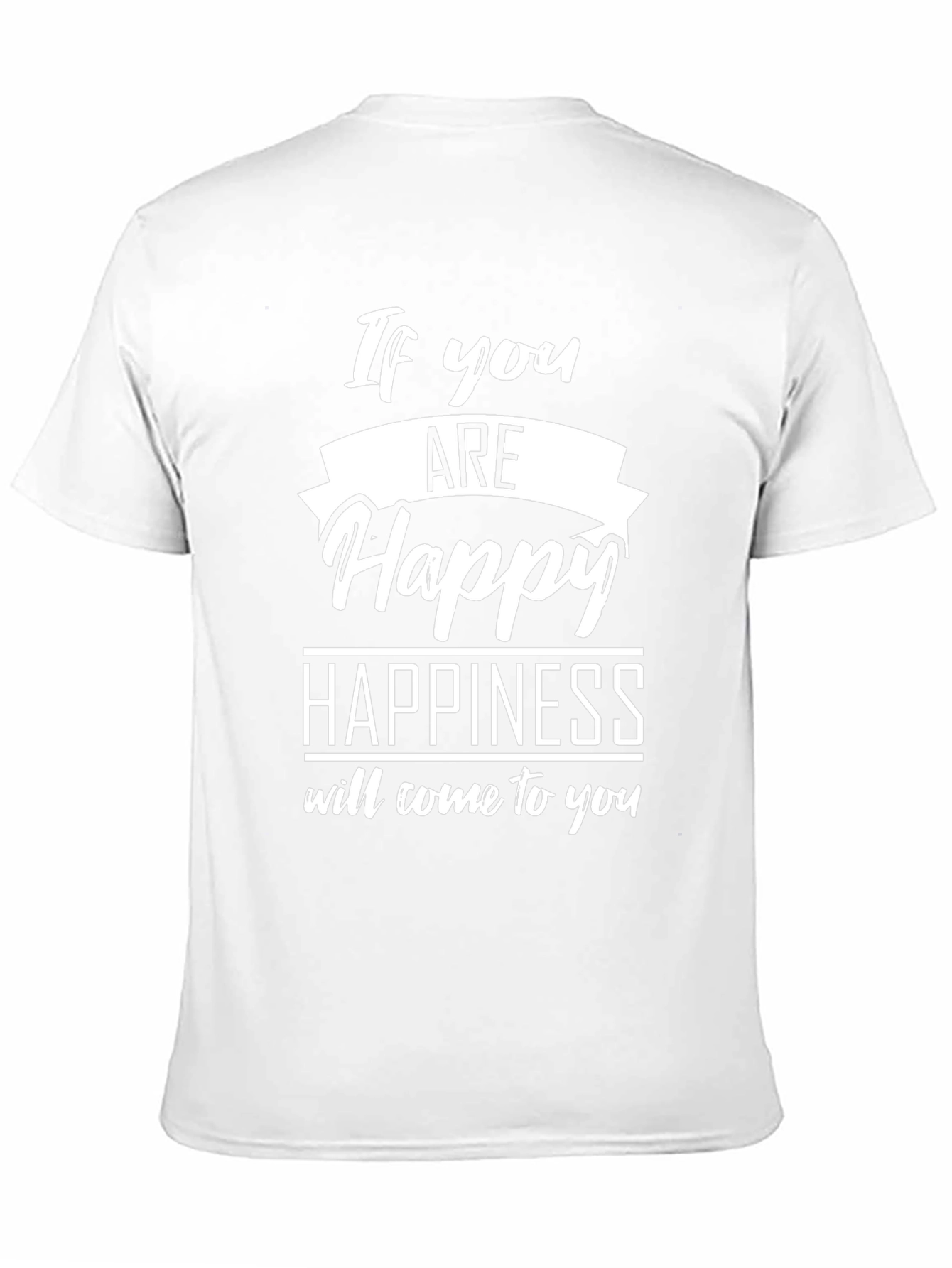 Happy Graphic Black T-Shirt - Inspirational Tee