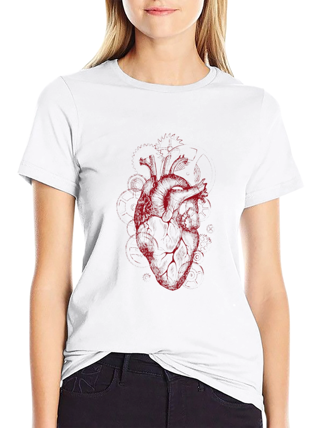 Anatomical Heart Graphic Tee - Black