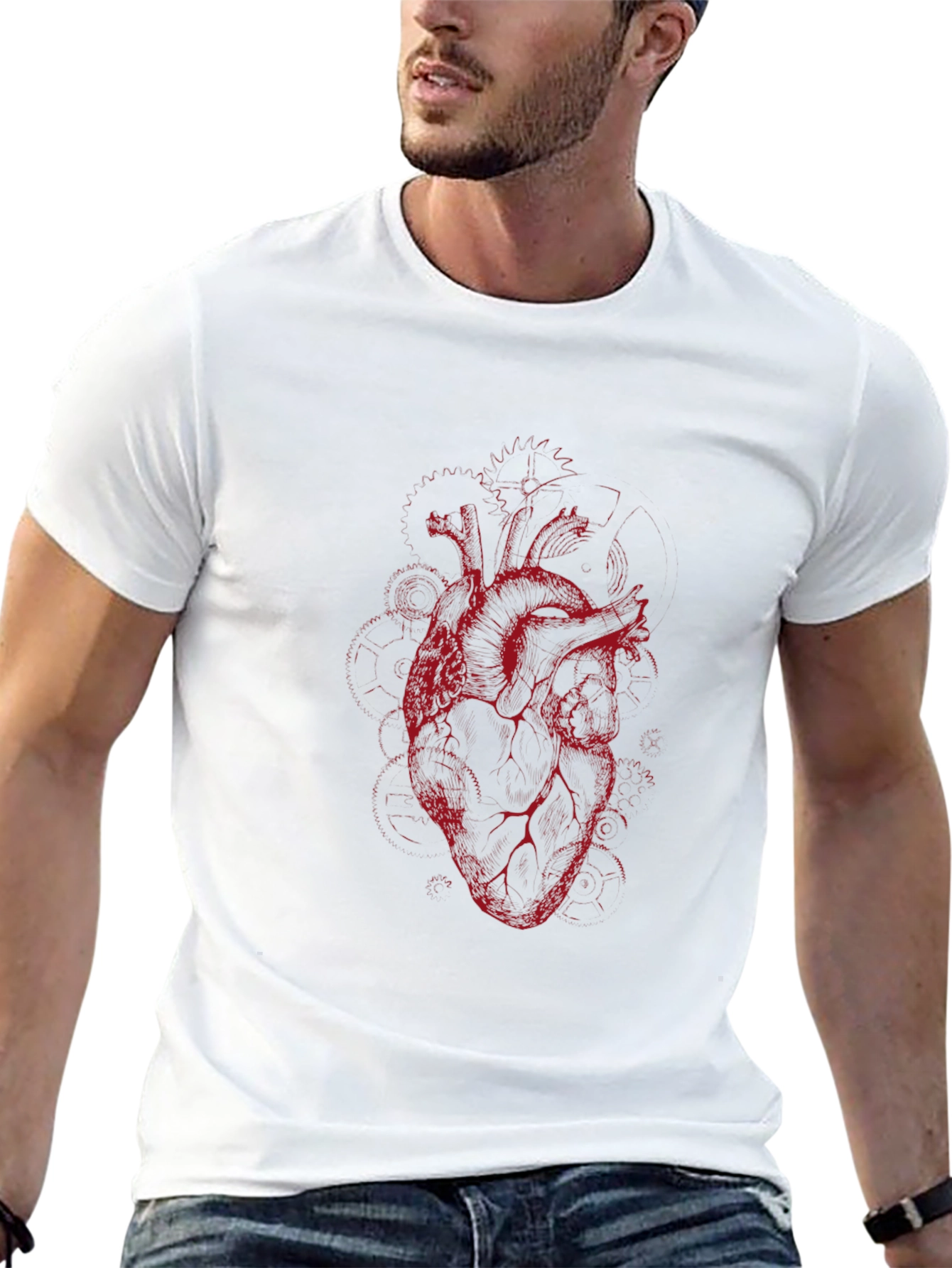 Anatomical Heart Graphic Tee - Black