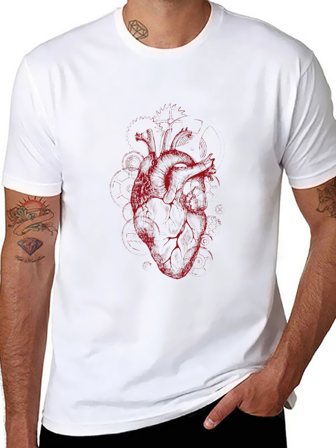 Anatomical Heart Graphic Tee - Black