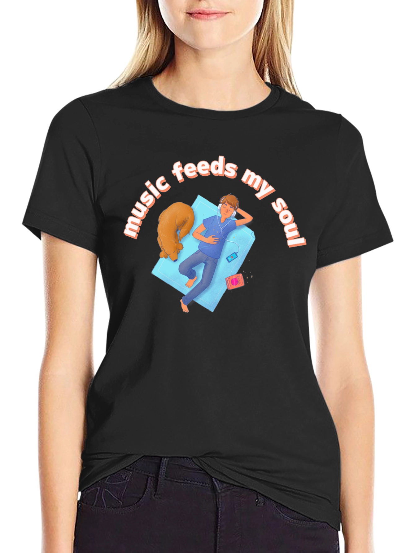 Music Feeds My Soul Graphic T-Shirt