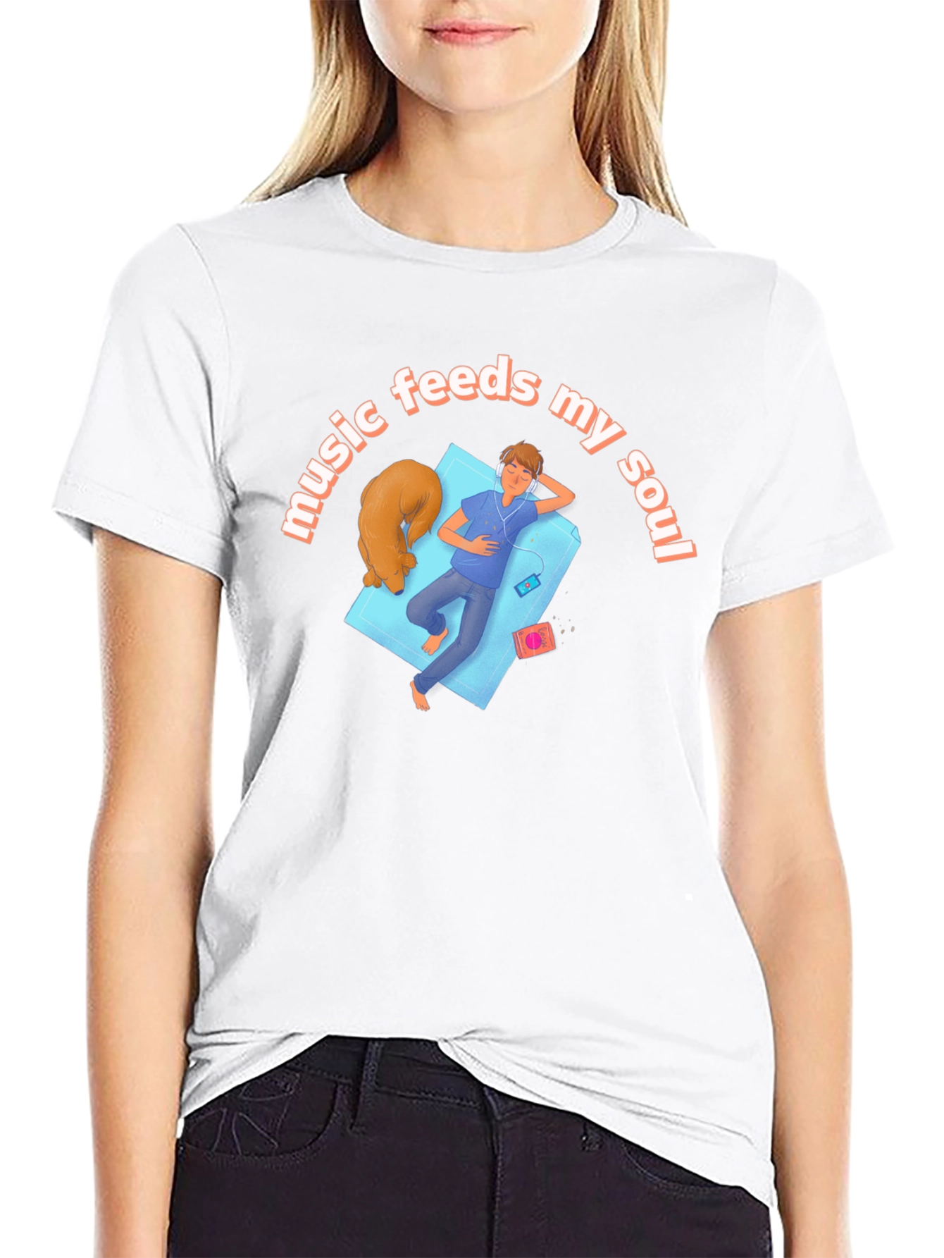 Music Feeds My Soul Graphic T-Shirt